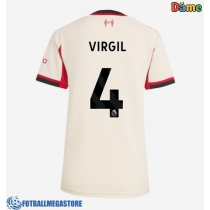 Fotballdrakt Dame Liverpool Virgil van Dijk #4 Bortedrakt 2025-26 Kortermet